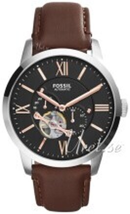 Fossil ME3061 Townsman Sort/Lær Ø44 mm