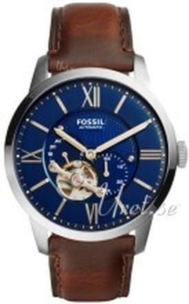 Fossil ME3110 Mechanical Blå/Lær Ø44 mm