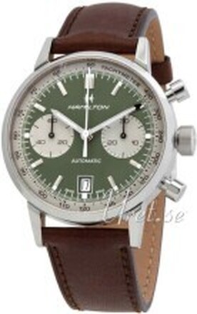 Hamilton H38416560 American Classic Intra-Matic Grønn/Lær Ø40 mm