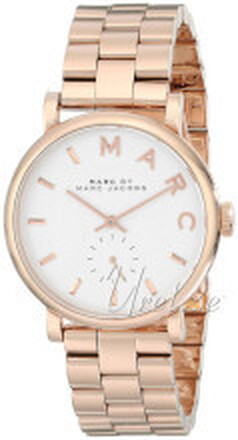 Marc by Marc Jacobs MBM3244 Baker Hvit/Rose-gulltonet stål Ø36.5 mm