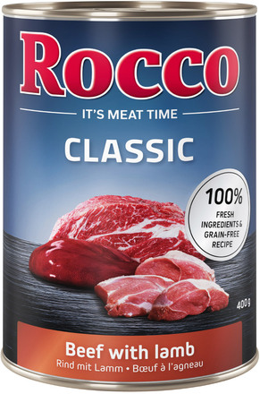Rocco Classic -säästöpakkaus 24 x 400 g - nauta & lammas