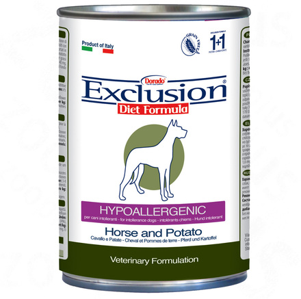 Exclusion Diet -lajitelma 12 x 400 g, monta makua - Horse, Venison + Rabbit