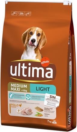 Ultima Medium/Maxi Light Adult Chicken - Ekonomipack: 2 x 7 kg