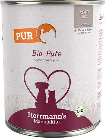 Ekonomipack: Herrmann's Ekologisk Pure Meat 12 x 800 g - Ekologisk kalkon
