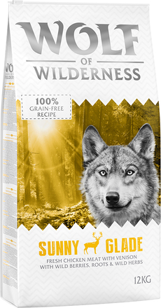 Økonomipakke: 2 x 12 kg Wolf of Wilderness - Sunny Glade Vildt