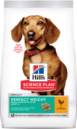 Hill's Science Plan Adult 1+ Perfect Weight Small & Mini med kylling - Økonomipakke: 2 x 6 kg
