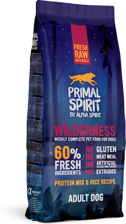 Primal Spirit 60% Wilderness Hundfoder - Dubbelförpackning: 2 x 12 kg