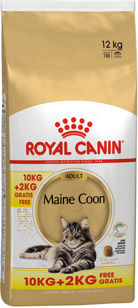 10 + 2 kg på köpet! 12 kg Royal Canin kattfoder - Maine Coon Adult (10 kg + 2 kg på köpet!)