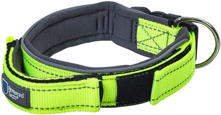 ArmoredTech Dog Control Halsbånd, neon grøn - Str. S: halsvidde 33-38 cm, bredde 30 mm