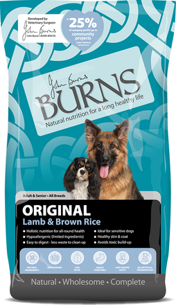 Burns Adult & Senior Original - Lamb & Brown Rice - Ekonomipack: 2 x 12 kg
