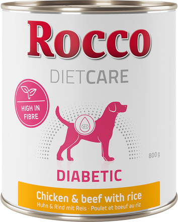 Rocco Diet Care Diabetic kylling og okse med ris 800 g 12 x 800 g