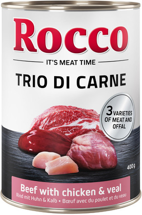 Rocco Classic Trio di Carne – 6 x 400 g - Okse, høns og kalv