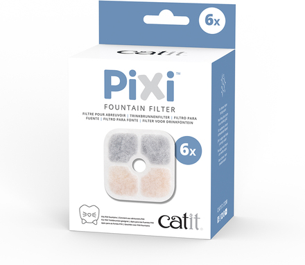 Catit PIXI dricksfontän, vit - Utbytesfilter (6 st)