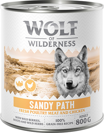 Wolf of Wilderness Adult “Expedition” 6 x 800 g - Sandy Path - Fjäderfä & kyckling