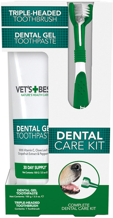Vet's Best® -hammashoitosetti koirille - hammasharja ja hammastahna