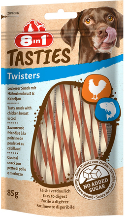 8in1 Tasties Twisters -kanakierteet - 6 x 85 g