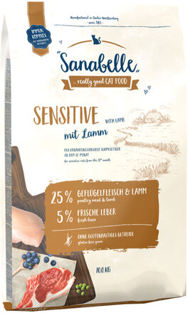 Økonomipakke: 2 x 10 kg Sanabelle tørfoder - Sensitive med Lam