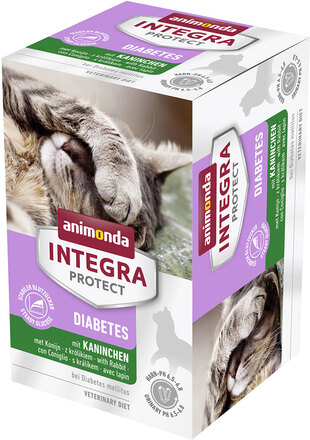 Ekonomipack: Animonda Integra Protect Adult Diabetes 24 x 100 g portionsform - Kanin