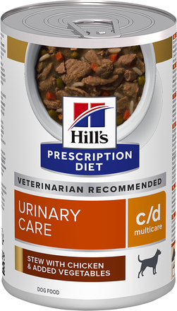 Økonomipakke: Hill's Prescription Diet hundefoder (48 dåser) - c/d Urinary Care: Ragout med Kylling 48 x 354 g