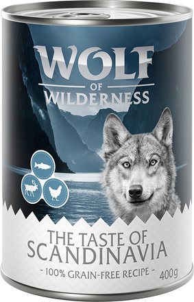 Ekonomipack: Wolf of Wilderness The Taste Of 12 x 400 g - The Taste Of Scandinavia
