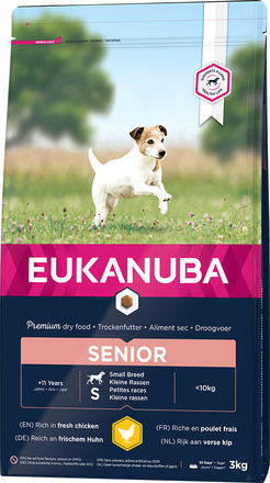 Eukanuba Caring Senior Small Breed Chicken - Ekonomipack: 3 x 3 kg