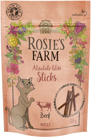 Rosie's Farm Snack "Sticks" Beef - Ekonomipack: 5 x 50 g