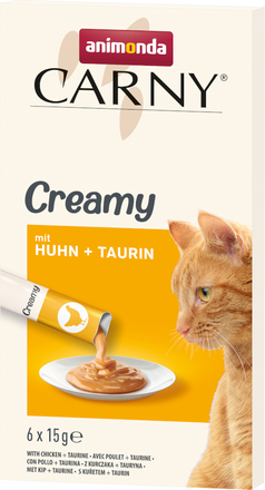 Animonda Carny Adult Creamy - 24 x 15 g med Kylling + Taurin
