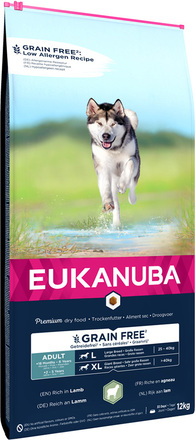 Eukanuba Grain Free Adult Large Breed Lam - Økonomipakke: 2 x 12 kg