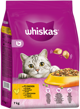 Ekonomipack: Whiskas torrfoder - 1+ Kyckling (2 x 7 kg)