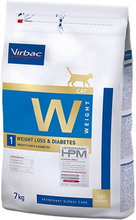 Virbac Veterinary HPM Cat Weight Loss & Diabetes W1 - Ekonomipack: 2 x 7 kg