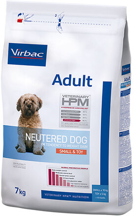 Virbac Veterinary HPM Adult Dog Neutered Small & Toy - Ekonomipack: 2 x 7 kg