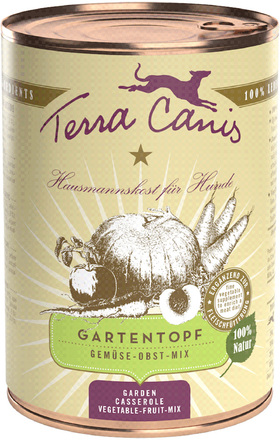 Terra Canis Garden Casserole, grönsaks- och fruktmix 6 x 400 g