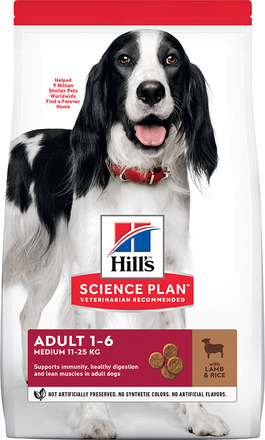 Hill's Science Plan Adult 1-6 Medium Lam & Ris - Økonomipakke: 2 x 14 kg