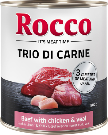 Special Edition: Rocco Classic Trio di Carne - Okse med kylling & kalv 6 x 800 g