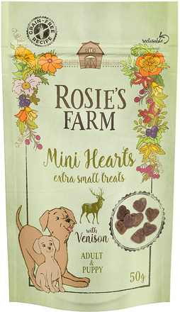 Rosie's Farm Snacks Puppy & Adult "Mini Hearts" Venison - 50 g