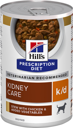 Økonomipakke: Hill's Prescription Diet hundefoder (48 dåser) - k/d Kidney Care: Ragout med Kylling 48 x 354 g