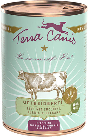 Terra Canis Grain Free 6 x 400 g - Nötkött med zucchini, pumpa & oregano