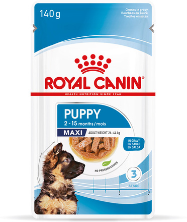 Royal Canin Maxi Puppy - Supplement: Maxi Puppy vådfoder (10 x 140 g)