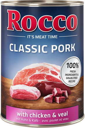 Ekonomipack: Rocco Classic Pork 24 x 400 g - Kyckling & kalv