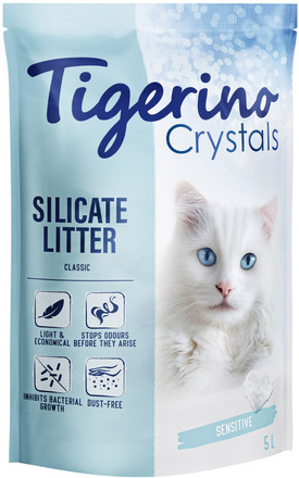 Ekonomipack: 6 x 5 l Tigerino Crystals kattsand - Classic 6 x 5 l