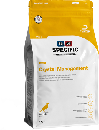 Ekonomipack: 2 påsar Specific Cat till lågt pris! FCD - L Crystal Management Light (2 x 2 kg)