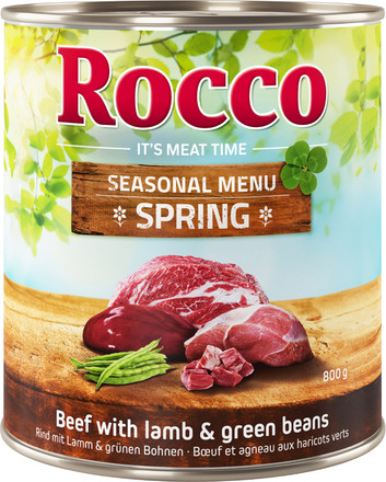 Rocco-kevätmenu - lammas & vihreät pavut - 6 x 800 g