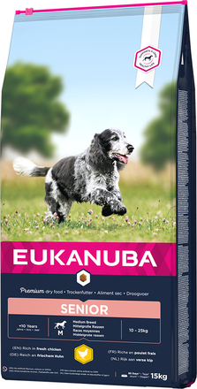 Eukanuba Caring Senior Medium Breed Chicken - 15 kg