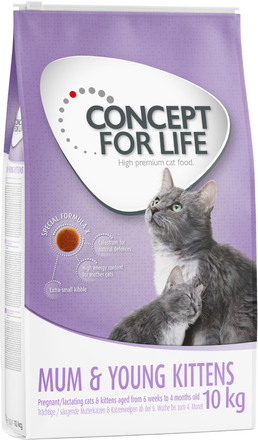 Kanonerbjudande: 9 kg / 10 kg Concept for Life till sparpris! - Mum & Young Kittens 10 kg