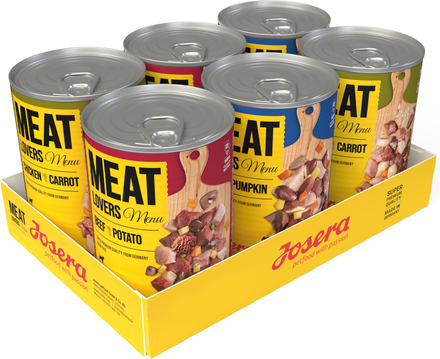 Ekonomipack: Josera Meatlovers Menü 12 x 400 g - Mixpack 3 sorter