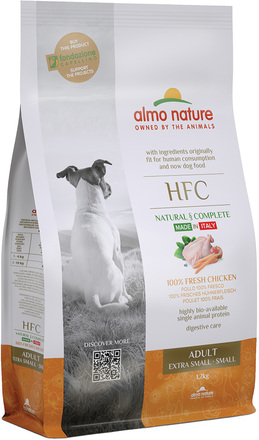 Almo Nature HFC Vuxen Hund XS-S Kyckling - Ekonomipaket: 2 x 1,2 kg