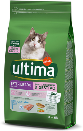 Ultima Cat Sterilized Sensitive Trout - 4,5 kg (3 x 1,5 kg)