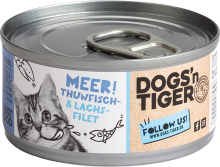 Ekonomipack: Dogs'n Tiger Cat Filet 24 x 70 g - Tonfisk- & laxfilé