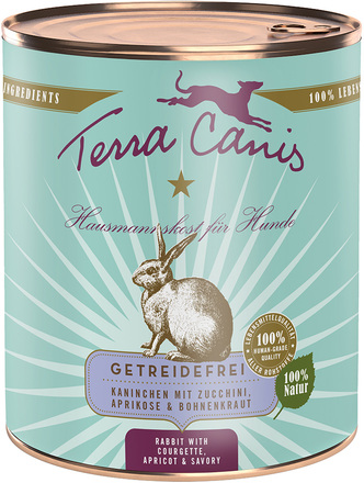 Terra Canis Grain Free 6 x 800 g - Kanin med zucchini, aprikos & gurkört