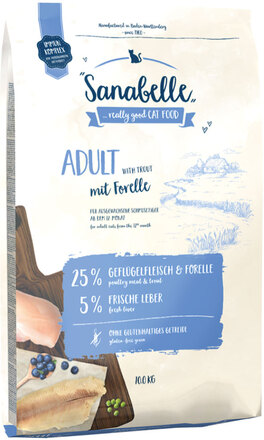 Økonomipakke: 2 x 10 kg Sanabelle tørfoder - Adult med ørred